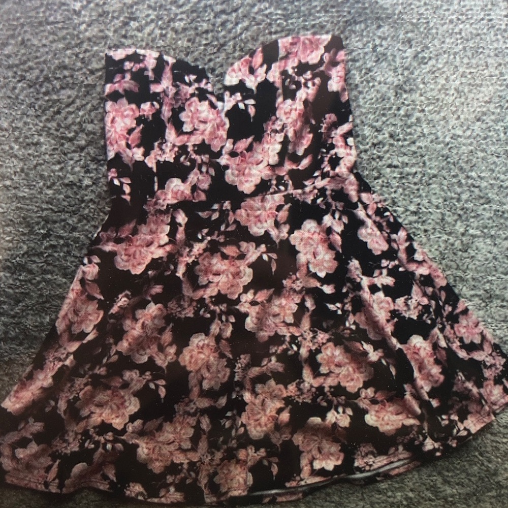 Floral Strapless Dress